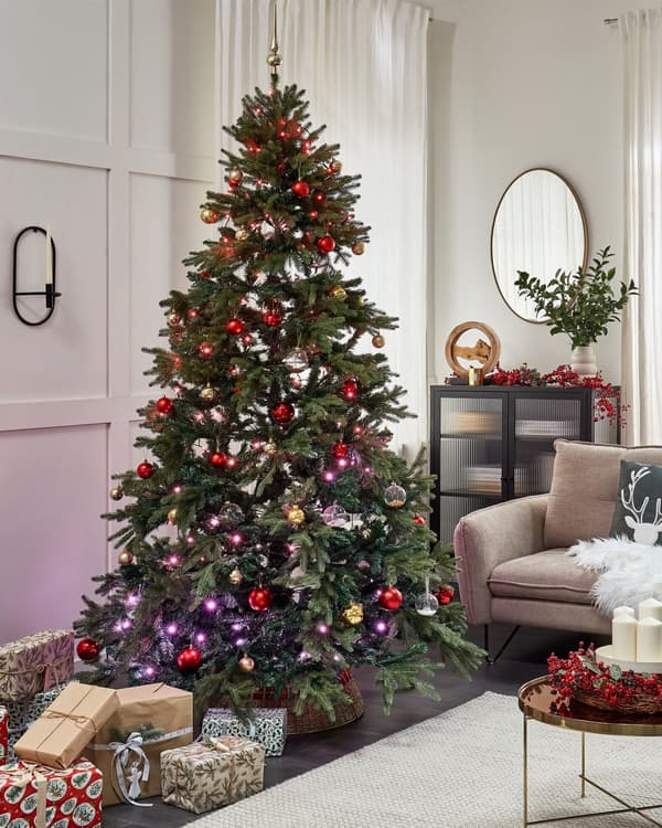 LED-lyslenke med 200 flerfargede lys 27 m Appstyrt med timer og bryter Julebelysning Dekorasjon Smart belysning