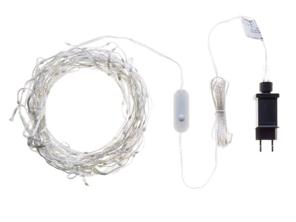 Smart LED-lysgardin Transparent Flerfarget lys 150 cm Appstyrt med timer og bryter Julebelysning Dekorasjon