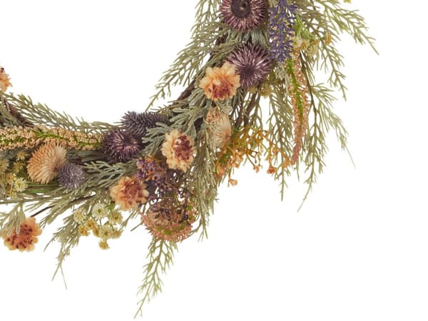 Dørkrans Grønn 45 cm Håndlaget Dekorativ Kunstig Blomst Rund Veggdekorasjon Tradisjonell Rustikk stil