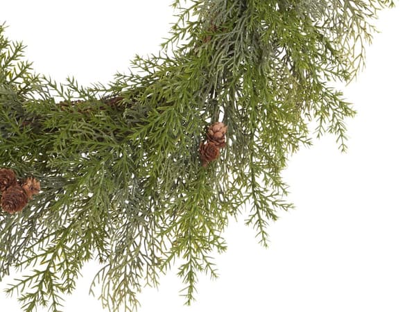 Julkrans Grön Syntetiska Tallkottar Material 70 cm Konstgjord Jul Heminredning