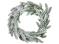 Miniatyrbilde 5 av 8: Julekrans Grønn Syntetisk materiale 45 cm Forhåndsbelyst LED-lys Kunstig snø Dekorasjon