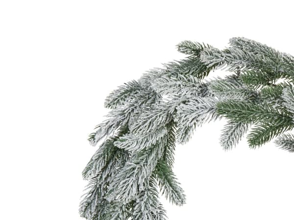 Julekrans Grønn Syntetisk materiale 45 cm Forhåndsbelyst LED-lys Kunstig snø Dekorasjon
