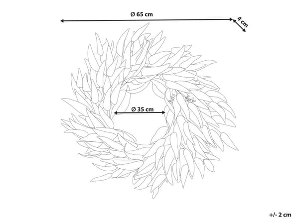 Dørkrans Grøn 65 cm Håndlavet dekorativ kunstig blomst Rund vægdekoration Traditionel rustik stil