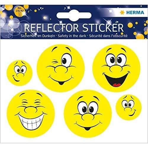 HERMA REFLEKANDE KLISTERMÄRKAR ''LYCKLIGT ANSIKTE'',