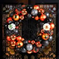 Miniatyrbild 3 av 4: TD® Halloween-kransdörrhängande 35*35*9cm Spindeldesign Festlig hängande Lämplig för Halloween-dekoration