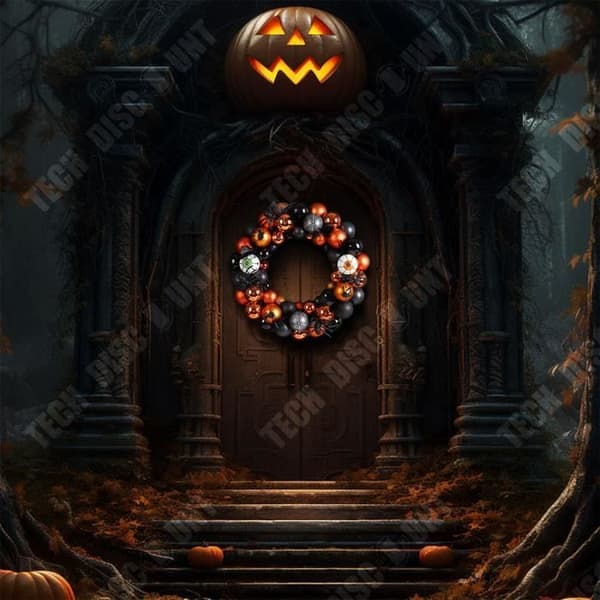 TD® Halloween-kransdörrhängande 35*35*9cm Spindeldesign Festlig hängande Lämplig för Halloween-dekoration