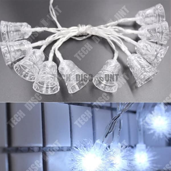 TD® Snowflake String Lights Färg Ljus Kraftfullt batteri Solar Belysning Utomhusfest Vattentät Trädgård blinkande