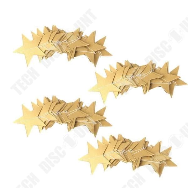 TD® Set med 4 delar Stjärnor Papper Banner Bunting - Garland Dekorationer Födelsedagsfest Bröllop Nyfödd