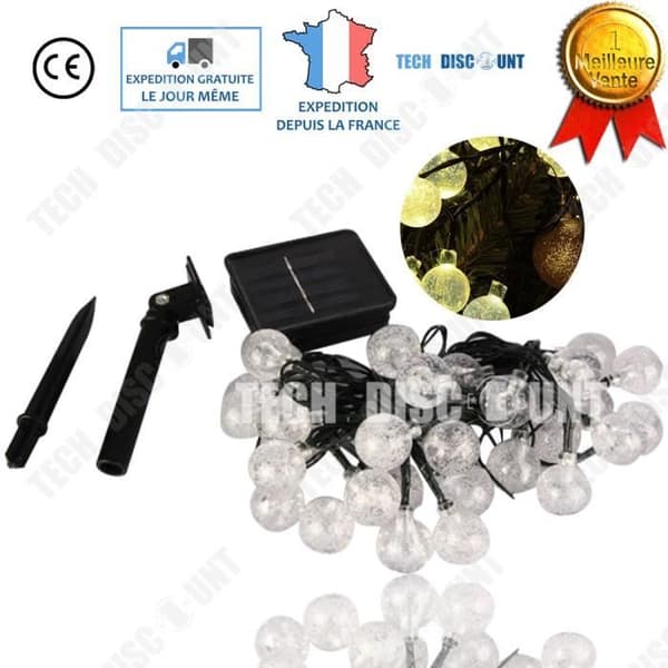 TD® String Lights Utomhus Födelsedagsdekoration 3m Färg Semesterbelysning String Party Vattentät Trädgård Blinkande Fi