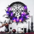 Miniatyrbild 4 av 4: TD® Halloween Skelettkrans 45*39 cm Skräckdekoration Ljusdesign Dekorationskrans för Halloween