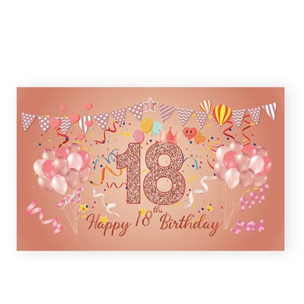 TD® 13-års banner 180cmx110cm Ljusa färger Festlig dekoration