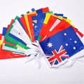 Miniatyrbild 2 av 4: TD® World Flag Bunting 21*14cm - Banderollgirland, internationella flaggor - 100 olika länder för fest 25m