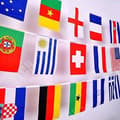 Miniatyrbild 1 av 4: TD® World Flag Bunting 21*14cm - Banderollgirland, internationella flaggor - 100 olika länder för fest 25m