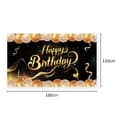 Miniatyrbild 3 av 4: Födelsedagsbanner - TD® - 180x110cm - 100D polyestertyg - slitstark - ljus färg