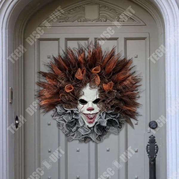 TD® Halloween Clown Dekoration 55 cm Dörrhängande dekoration Skrämmande clownmask för Halloween-dekoration