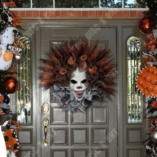TD® Halloween Clown Dekoration 55 cm Dörrhängande dekoration Skrämmande clownmask för Halloween-dekoration