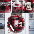 Miniatyrbild 3 av 4: TD® Halloween Clown Decoration 40*40cm Dörrhängande Clown Mask Läskig clown Lämplig för Halloween dekoration