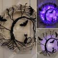 Miniatyrbild 3 av 4: TD® Halloween Dekoration Girlang Diameter 30cm Lysande Design Fladdermus Garland Dörrhängande för Halloween