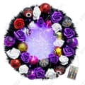 Miniatyrbild 1 av 4: TD® Halloweenkrans i trädsyrse 40*40cm Pumpa med spökhuvud LED-lampor Dekorationskrans för Halloween
