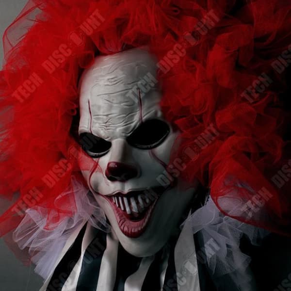 TD® Halloween Clown Krans 50*62 cm Väggdekoration Modellering Skrämmande clown Lämplig för Halloween dekoration