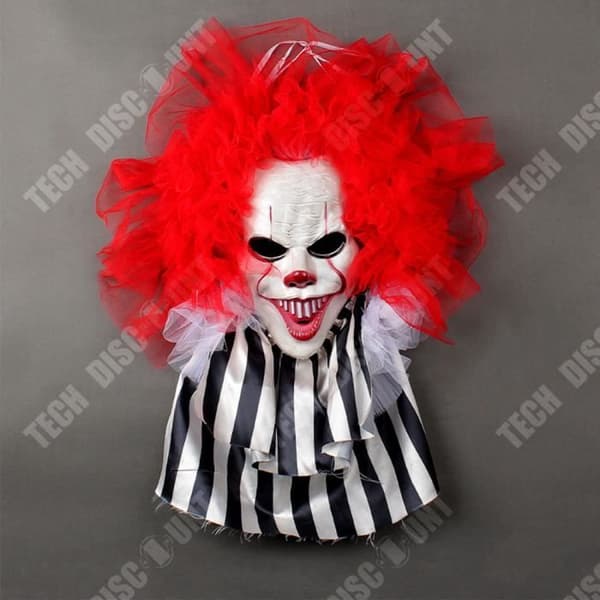 TD® Halloween Clown Krans 50*62 cm Väggdekoration Modellering Skrämmande clown Lämplig för Halloween dekoration