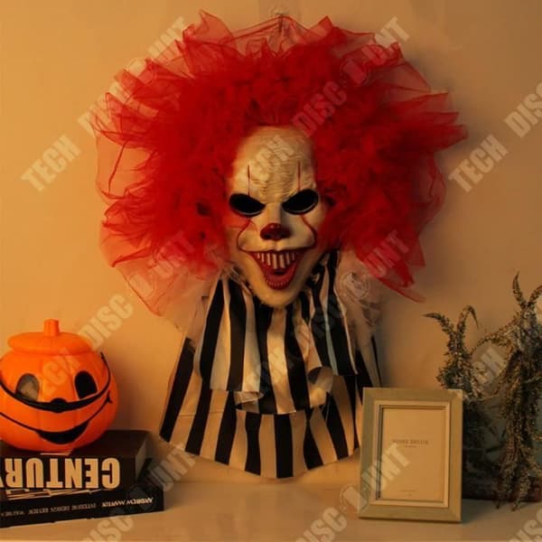 TD® Halloween Clown Krans 50*62 cm Väggdekoration Modellering Skrämmande clown Lämplig för Halloween dekoration