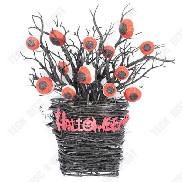 TD® Dörrhängande Halloween 38*32*13cm Spindeldekor Skrämmande hänge Krans Lämplig för Halloween-dekorationen