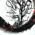 Miniatyrbild 4 av 4: TD® Halloween Dödskallekrans 33*33 cm Skeleton Bat Charm för ytterdörr Spöklikt Halloween hänge