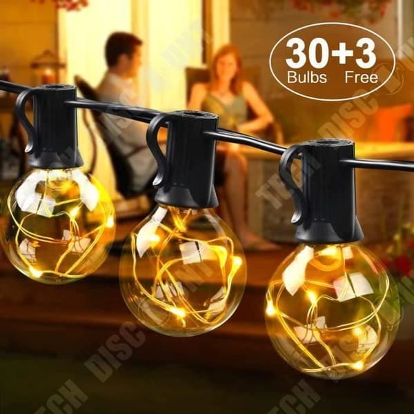 TD® LED-slingor/30 glödlampor Vattentät/energisparande/inomhus- och utomhusdekoration Festlig juldekoration