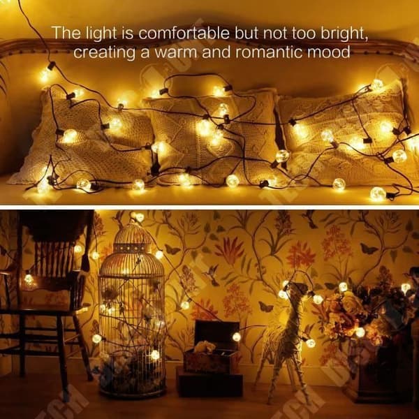 TD® LED-slingor/30 glödlampor Vattentät/energisparande/inomhus- och utomhusdekoration Festlig juldekoration