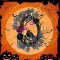 Miniatyrbild 2 av 4: TD® Halloween pumpa krans 45*35 cm Simulering Rose Black Crow Lämplig för Halloween dekoration