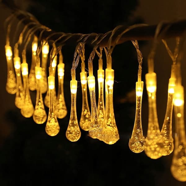 TÅREBLOMST LAMPER ISKULER TIL HAVEGUIRLANDE TIL ALTAN SOLAR 80 LED VARM