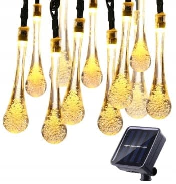 TÅREBLOMST LAMPER ISKULER TIL HAVEGUIRLANDE TIL ALTAN SOLAR 80 LED VARM