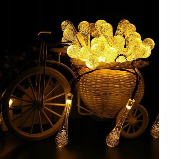 TÅREBLOMST LAMPER ISKULER TIL HAVEGUIRLANDE TIL ALTAN SOLAR 20 LED 5M VARM