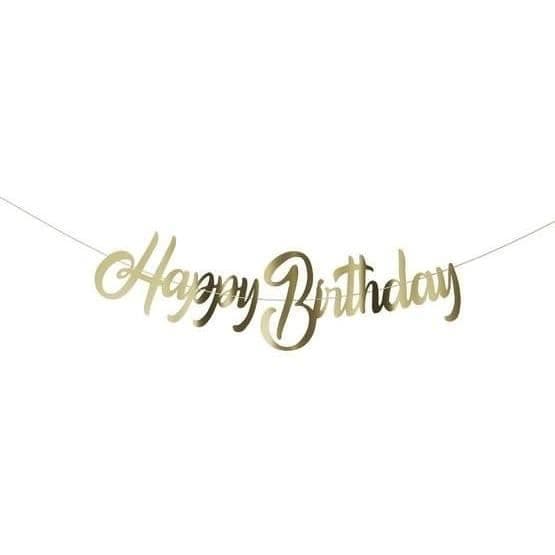 P'TIT Clown re22599 - Happy Birthday Guld Garland