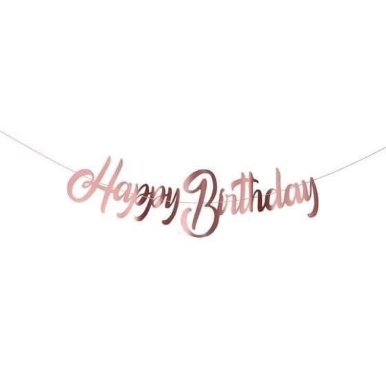 P'TIT Clown re22618 - Guirlang Happy Birthday Roséguld