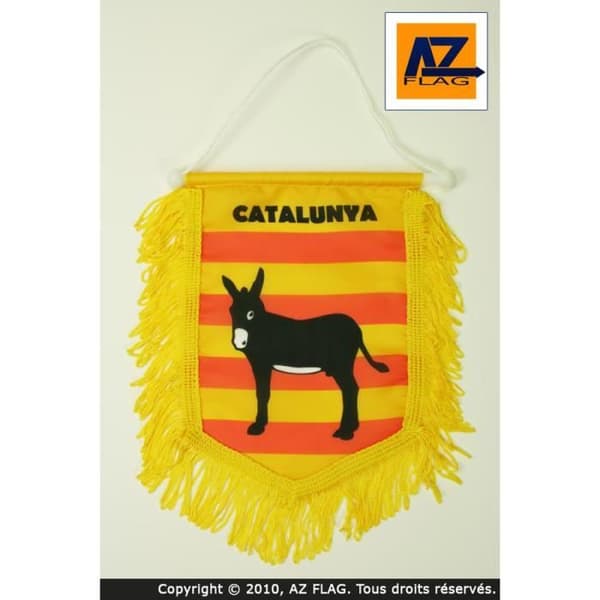 Flagga Katalonien med åsna 15x10cm - Katalansk Specialbil