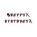 Miniatyrbild 1 av 3: Pappersgirlang Happy Birthday Nyckelpiga 170 cm