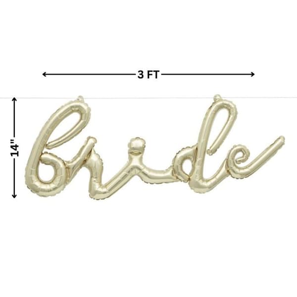 Unik - 11083/U - Set med Ballongbokstäver "Brud" Guld 1 Styck (Förpackning med 1), 11083, Guld