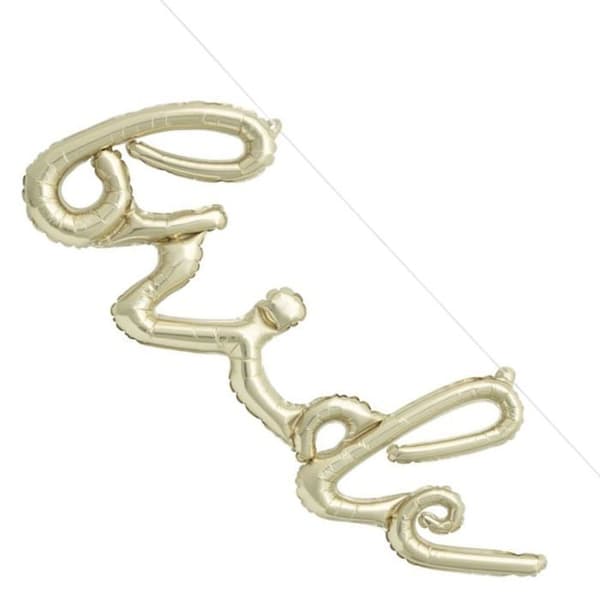 Unik - 11083/U - Set med Ballongbokstäver "Brud" Guld 1 Styck (Förpackning med 1), 11083, Guld