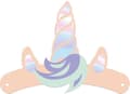 Miniatyrbild 1 av 3: Folat - 68327 - För Barn Pappersband Unicorns - Regnbågar - 6 stycken, Flerfärgad, M