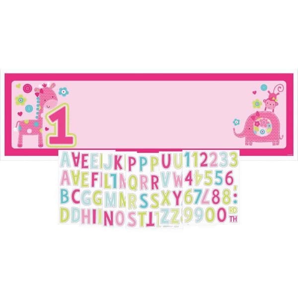 1 år flicka anpassningsbar banner