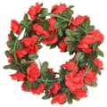 Miniatyrbild 2 av 2: Julkransar med blommor 6 st röd 240 cm
