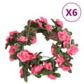 Miniatyrbild 1 av 2: Julkransar med blommor 6 st röd rosa 240 cm