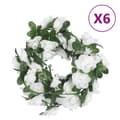 Miniatyrbild 1 av 2: Julkransar med blommor 6 st vit 240 cm