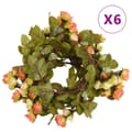 Miniatyrbild 1 av 2: Julkransar med blommor 6 st rosenröd 215 cm