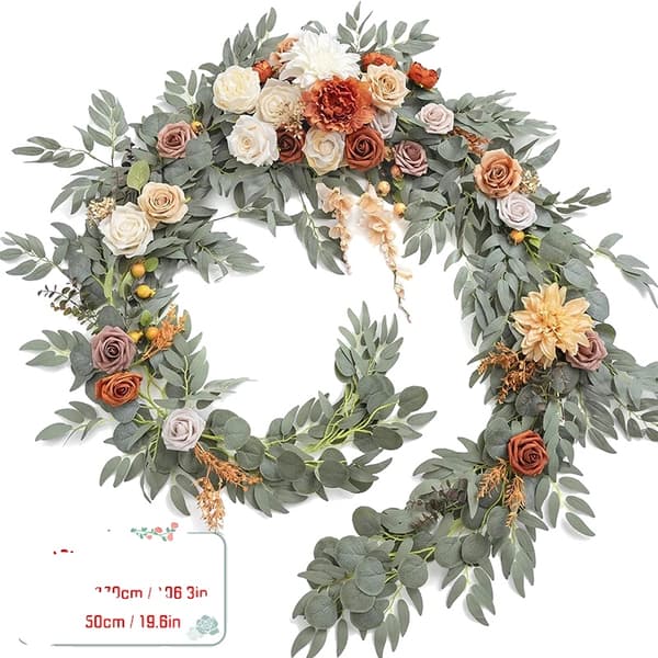 Tekokukkakimppu Eukalyptus, Silkkikukkamateriaali, 270 cm Pituus,270 cm, Vintagelohikäärme