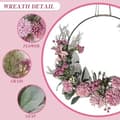 Miniatyrbild 3 av 8: Lollanda Dekorativ krans, konstgjorda orkidéblommor, vårdörrkrans, trädgårdsdekoration