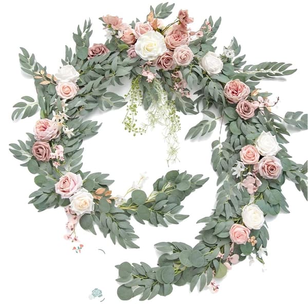 Konstgjord Eukalyptus Girlang, Eleganta Sidenblommor, Perfekt för Bröllop,BB