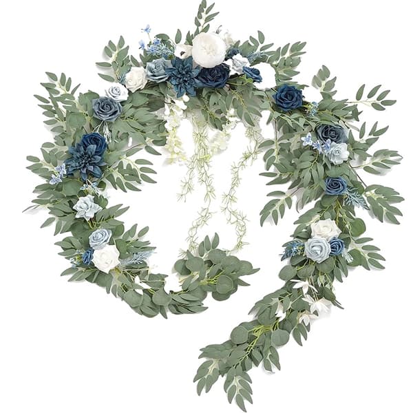 Konstgjord Eukalyptus Girlang, Eleganta Sidenblommor, Perfekt för Bröllop,variantEn variant